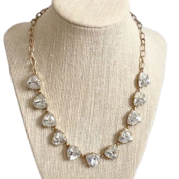 EUC Stella & Dot Sommervell Crystal Necklace Gold Vintage - Picture 4 of 8